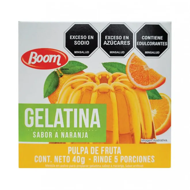 Gelatinas sabor Naranja, Boom, 40 g