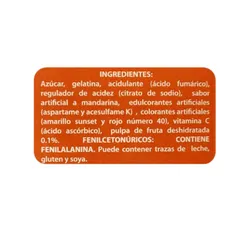 Gelatinas sabor Mandarina, Boom, 40 g