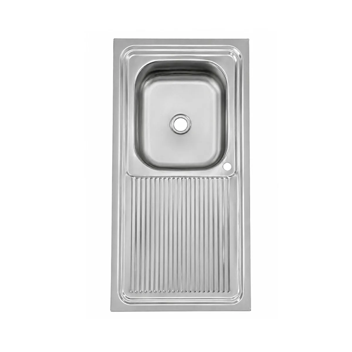 Fregadero sencillo con escurridor salida de 2", SPC