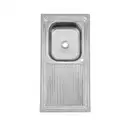 Fregadero sencillo con escurridor salida de 2", SPC