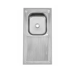 Fregadero sencillo con escurridor salida de 2", SPC