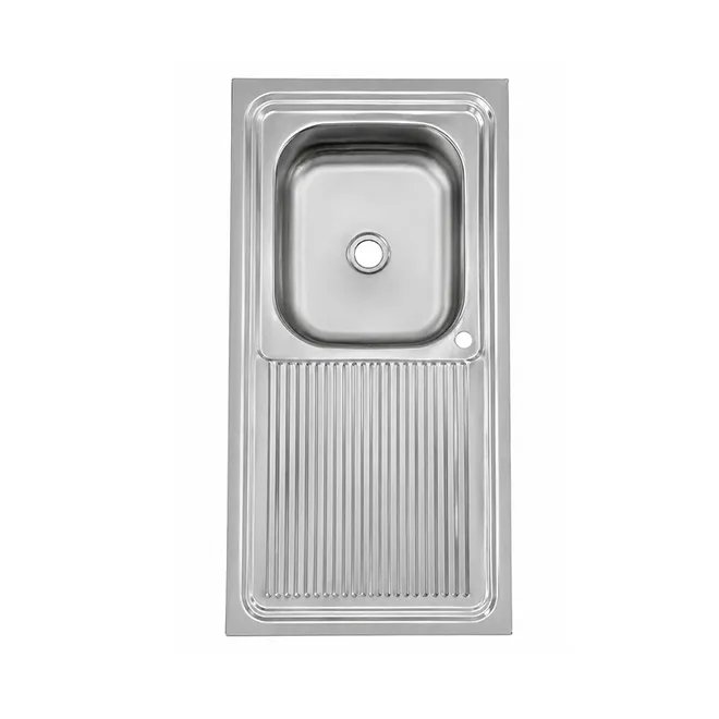 Fregadero sencillo con escurridor salida de 2", SPC