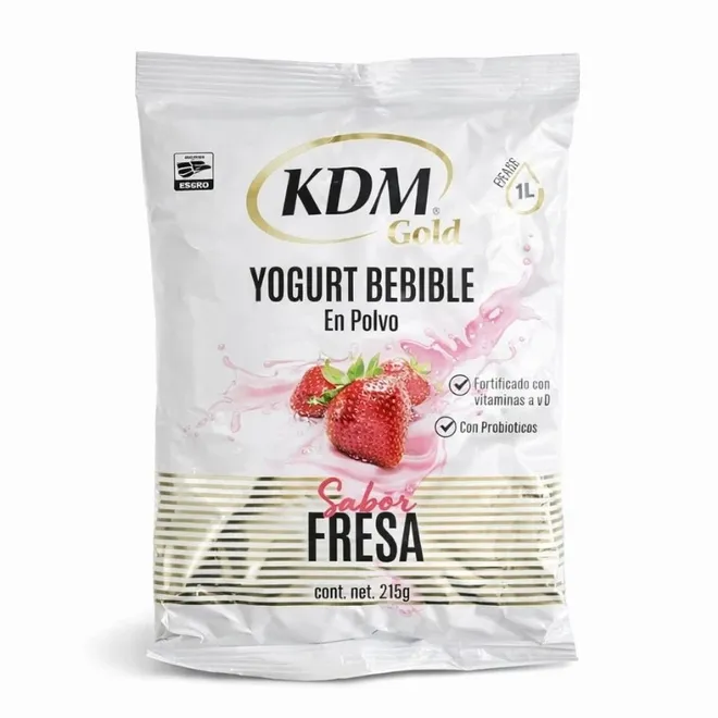 Yogurt en polvo sabor fresa, 215 g, KDM Gold