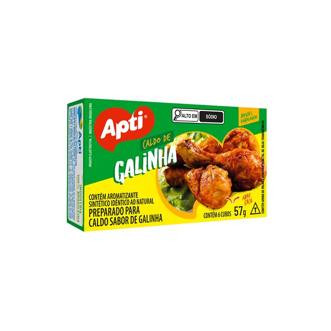 Caldito de Pollo, caja 6 unidades 57g, Apti