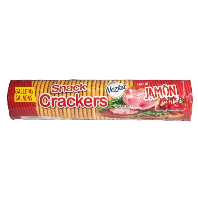 Galleta cracker sabor a jamón, 100 g, Nezka