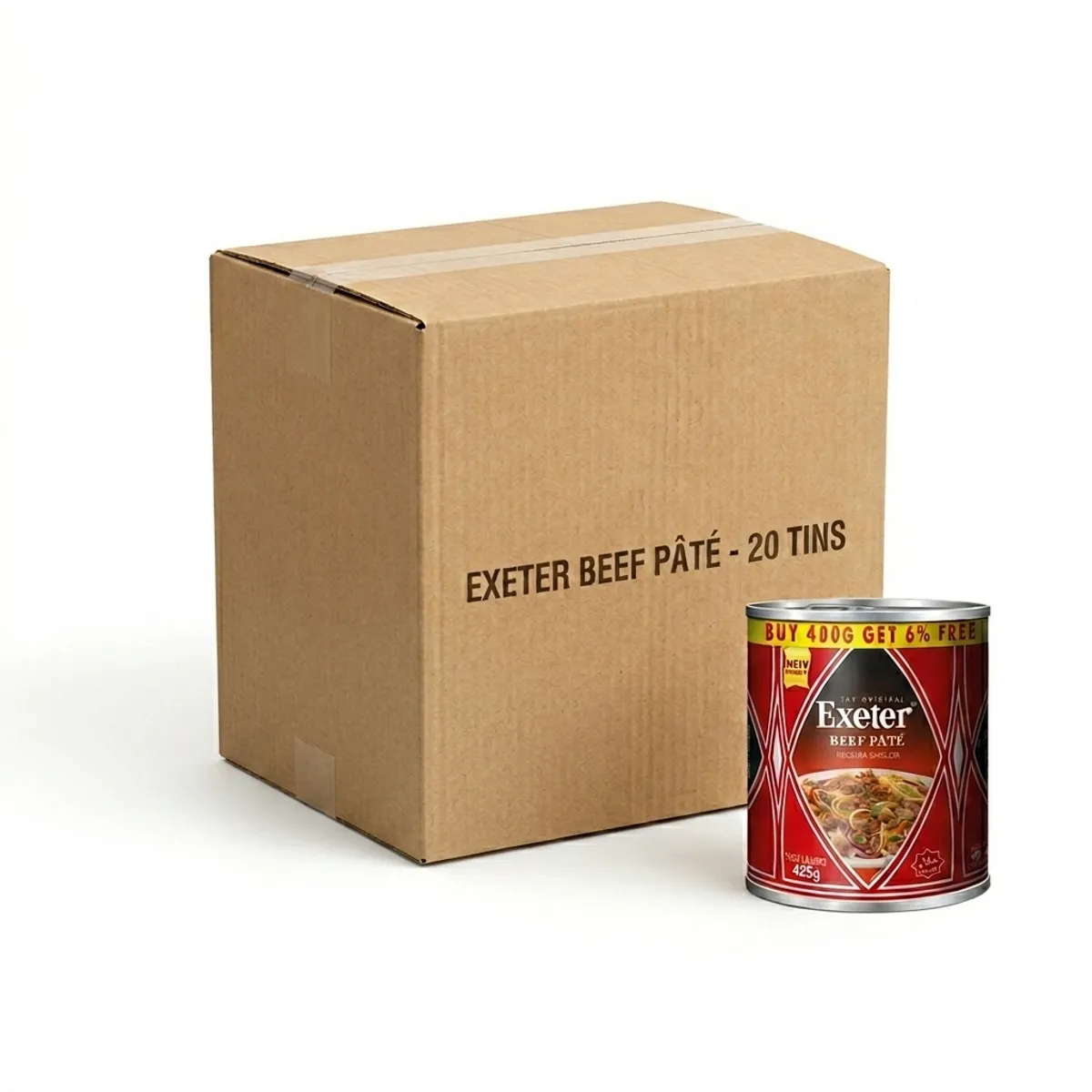 Caja de picadillo de carne en lata (20 x 425 g) Exeter