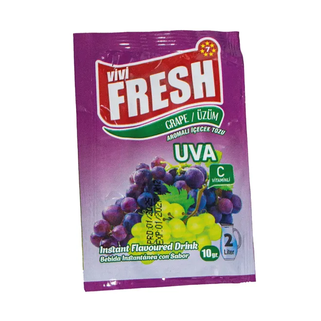 Refresco de uva en polvo, 10 g, FRESH
